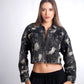 Black Hypo Denim Cropped Jacket