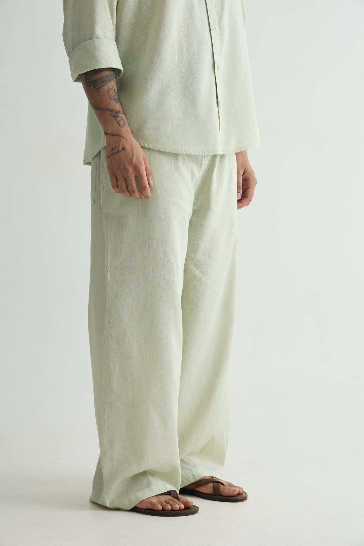 Sage Olive Linen Pants