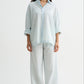 Sky Blue Washed Cotton Viscose Pant
