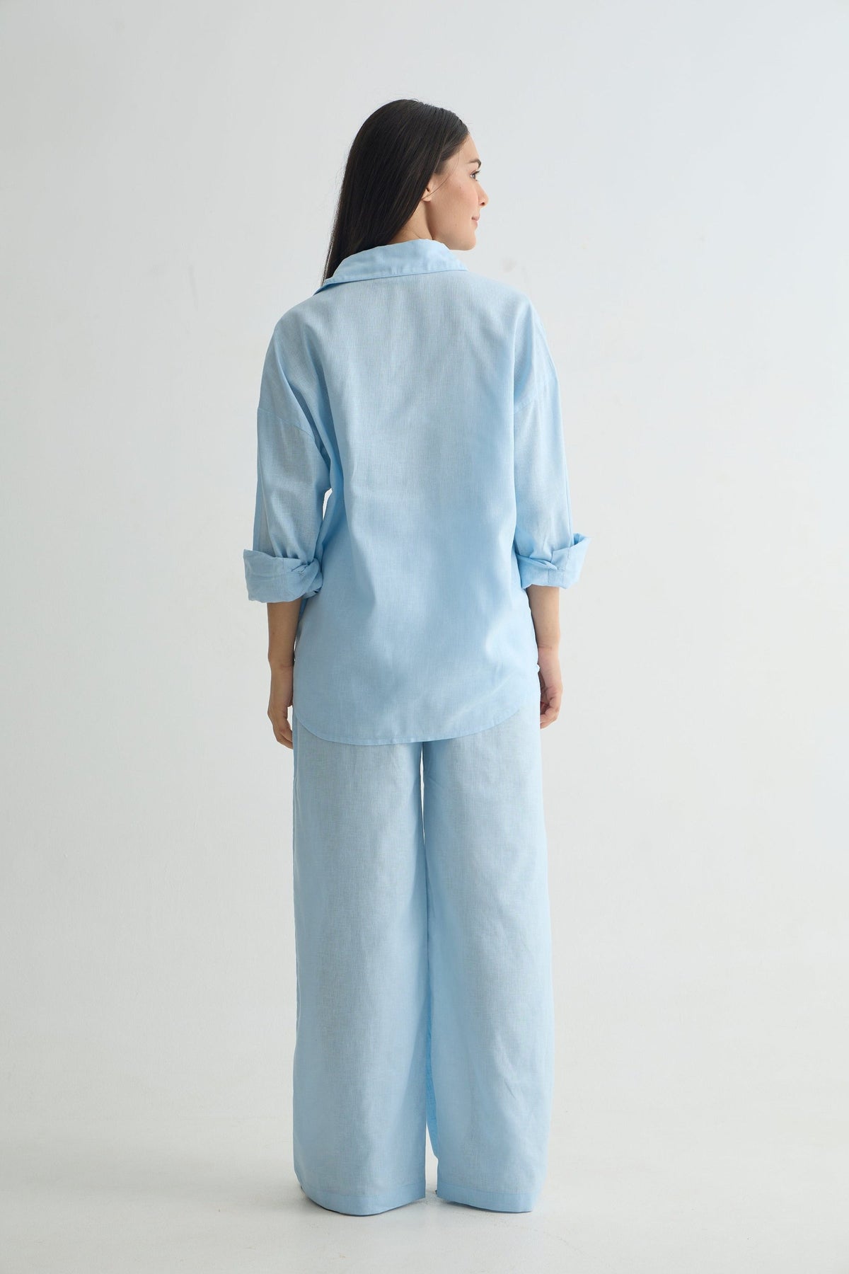 Sky Blue Linen Shirt