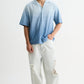 Blue Ombre Half  Sleeve Shirt