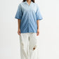 Blue Ombre Half  Sleeve Shirt