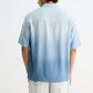 Blue Ombre Half  Sleeve Shirt