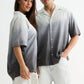 Grey Ombre Half Sleeve Shirt