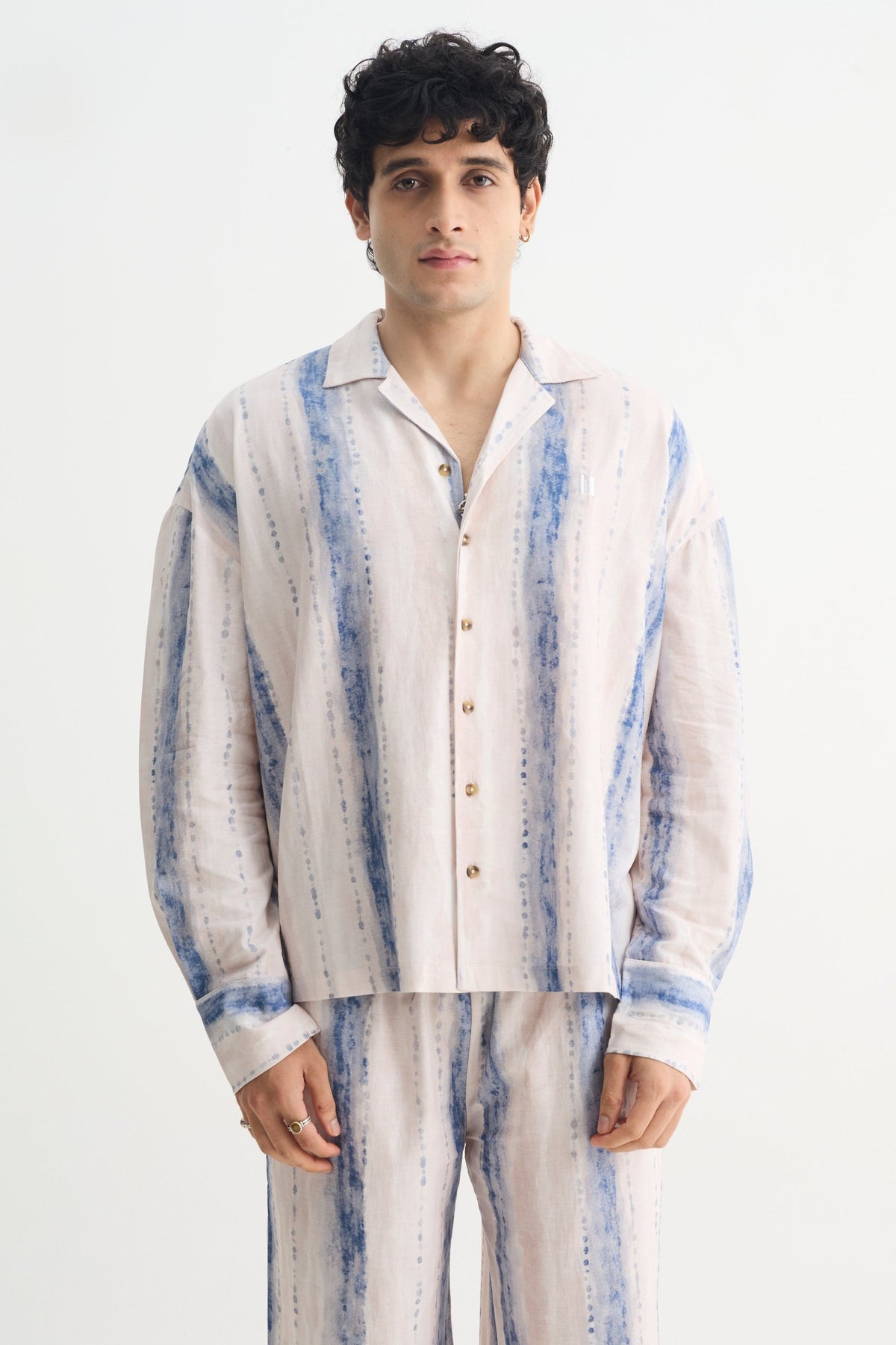 Tie Dye Cotton Viscose Shirt