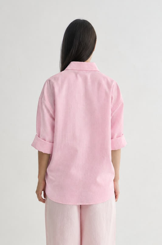 Blush Pink Linen Shirt