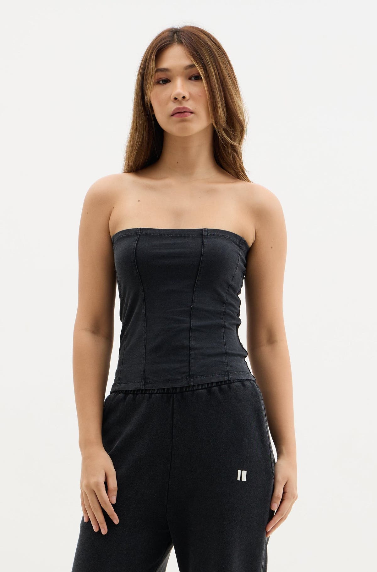 Black Wash Crop Tube