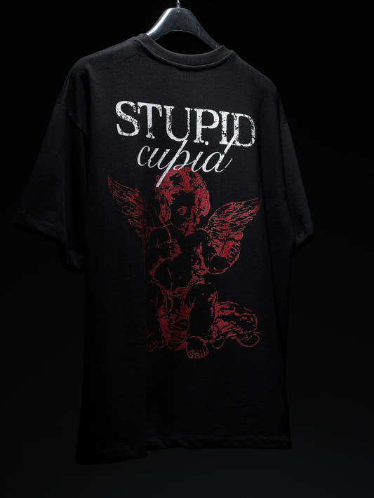 Black Stupid Cupid T-shirt