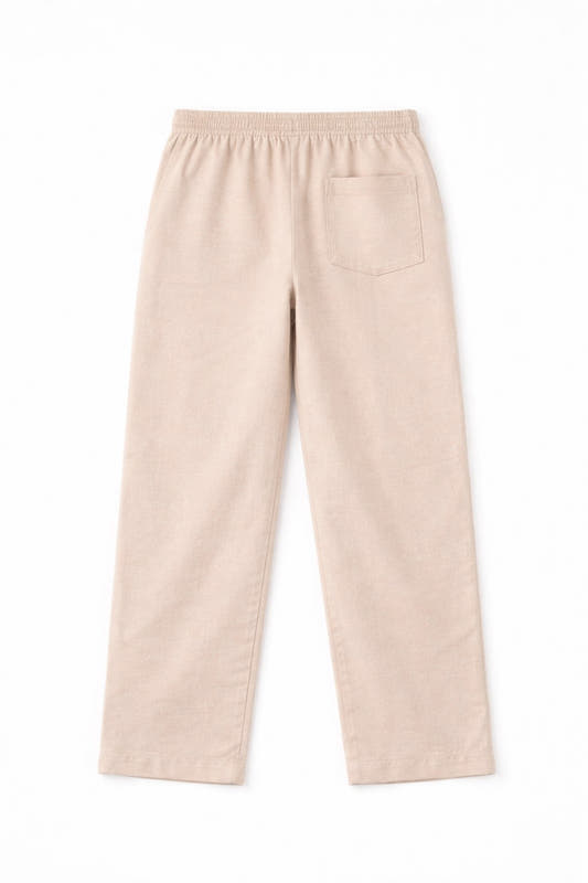 Coffee Linen Pants Jr