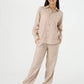 Coffee Linen Pants Jr