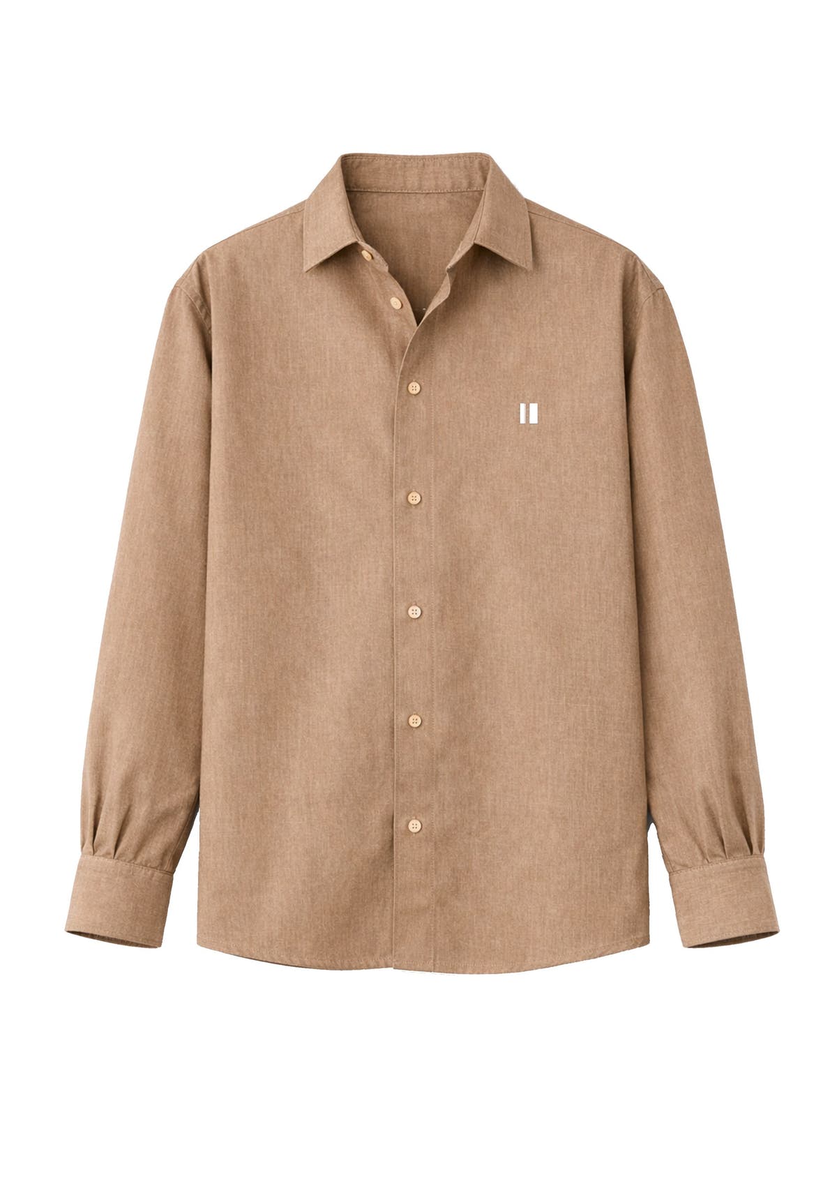Mocha Brown Linen Shirt Jr
