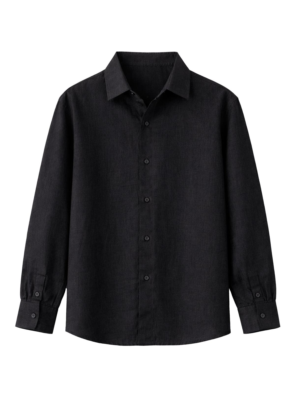 Black Linen Shirt Jr