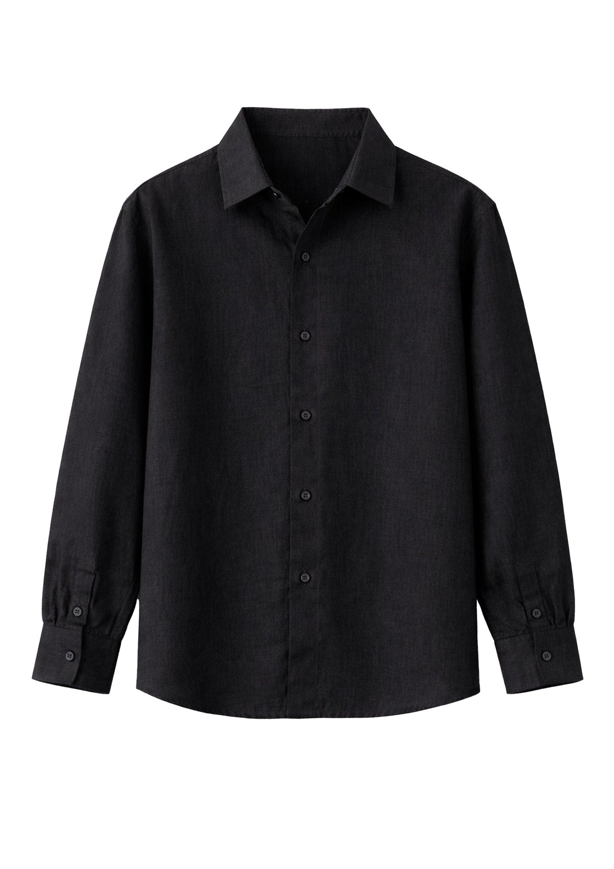 Black Linen Shirt Jr