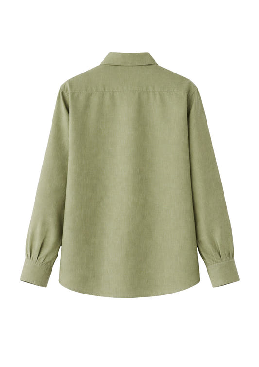 Olive Linen Shirt Jr