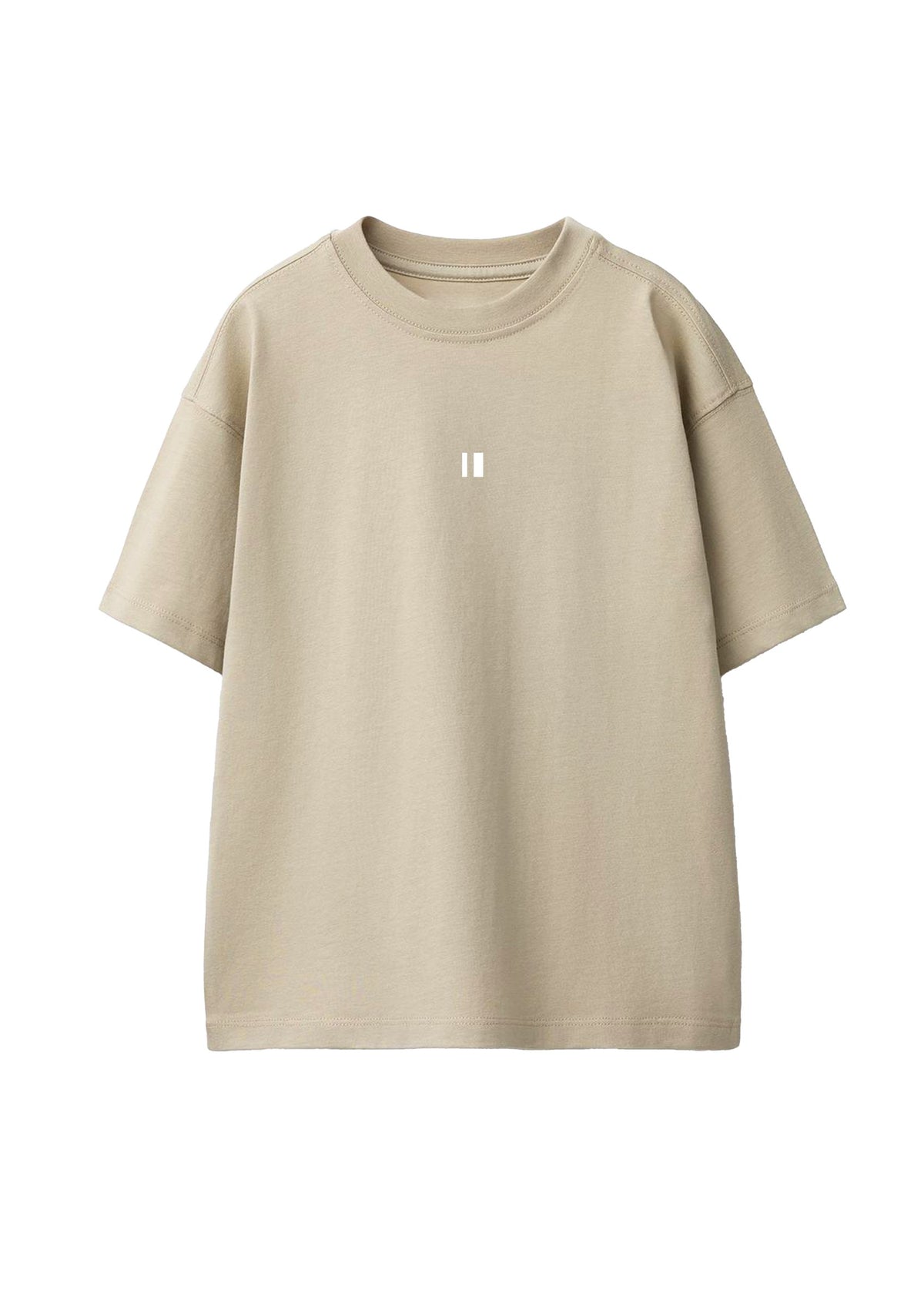 Cream Solid T-Shirt Jr