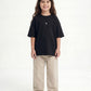 Black Solid T-Shirt Jr