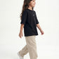 Black Solid T-Shirt Jr