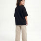 Black Solid T-Shirt Jr