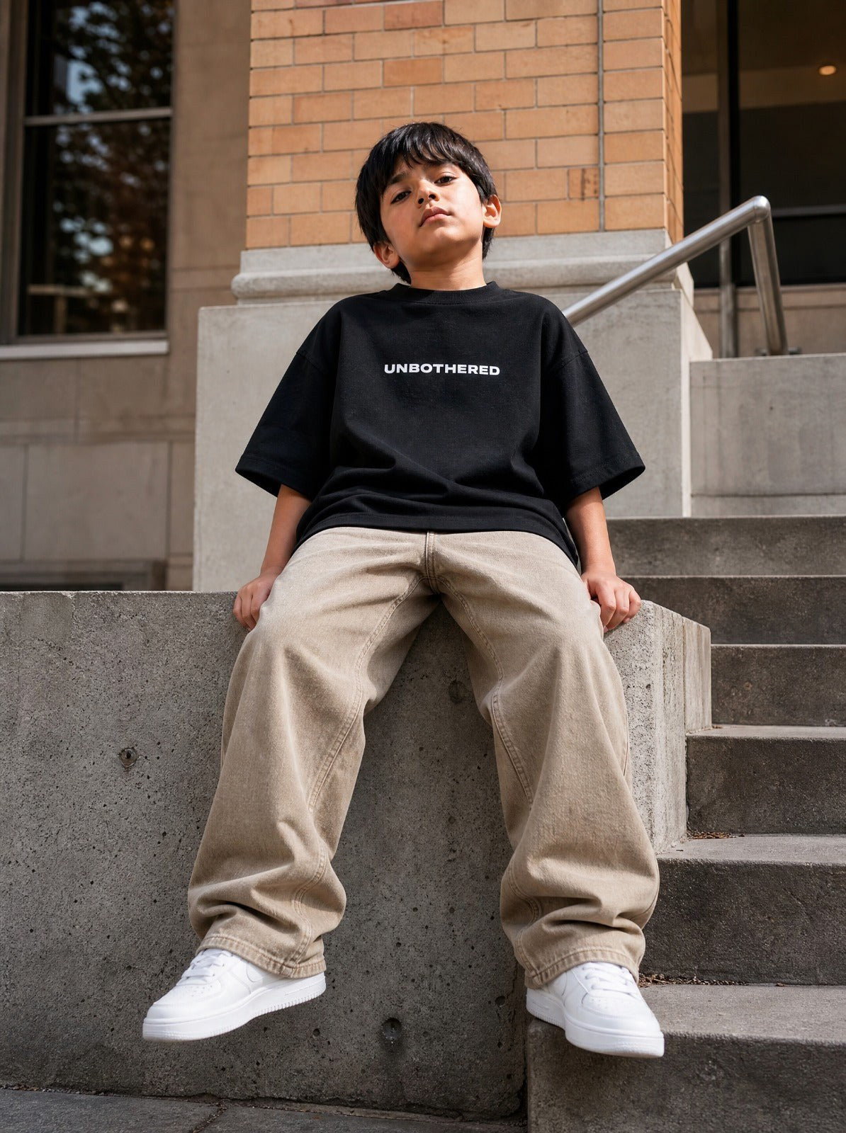 Black Unbothered T-Shirt Jr