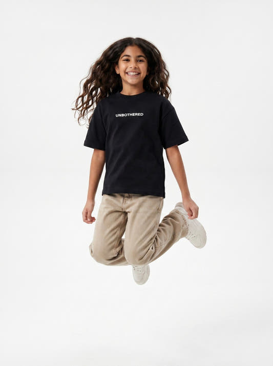 Black Unbothered T-Shirt Jr