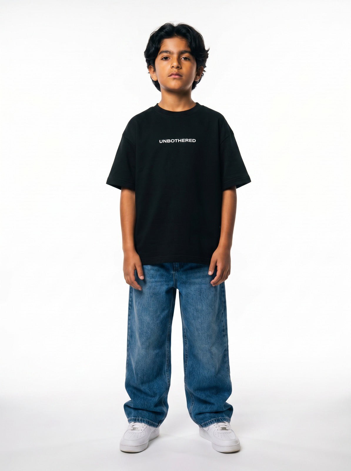 Black Unbothered T-Shirt Jr