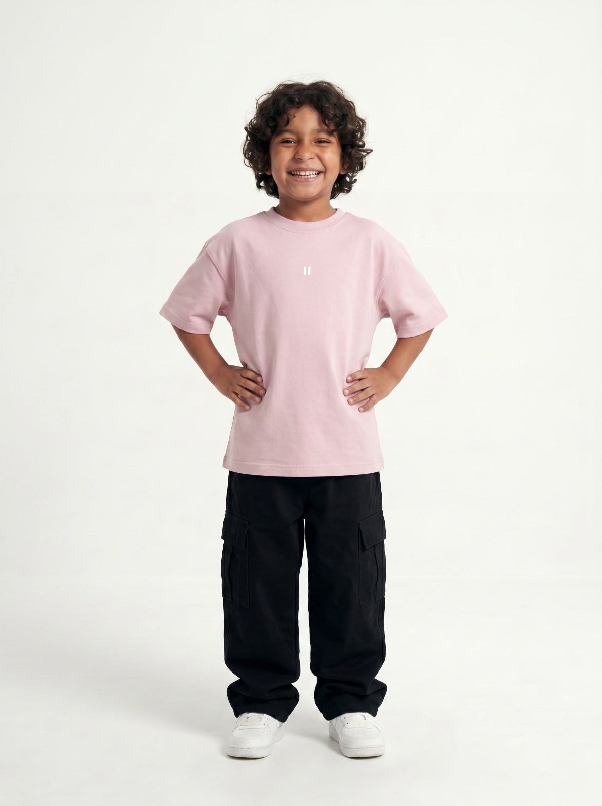 Light Pink Solid T-Shirt Jr