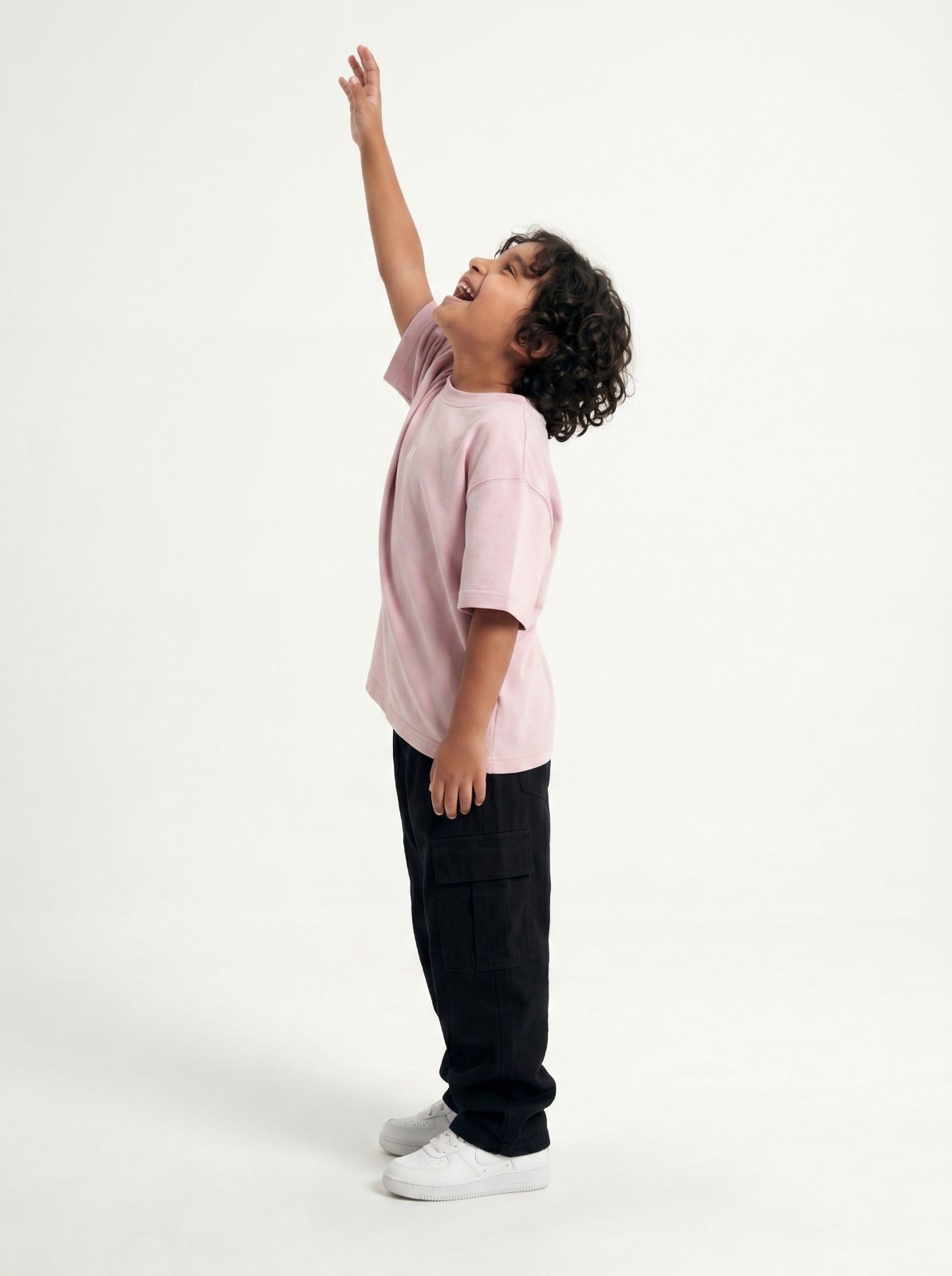 Light Pink Solid T-Shirt Jr