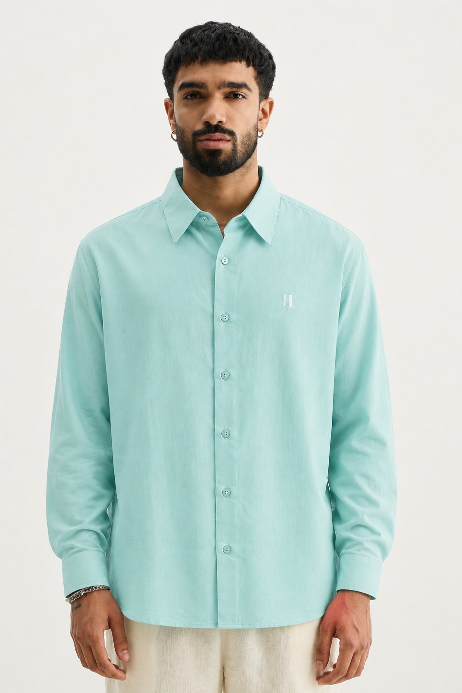 Ocean Blue Linen Shirt