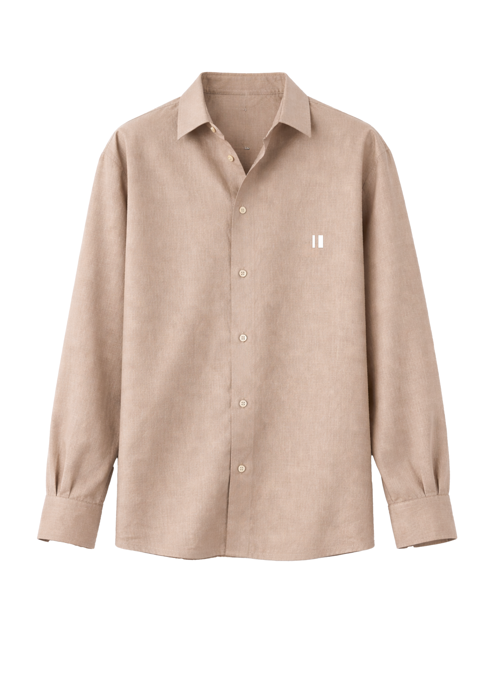 Coffee Linen Shirt Jr