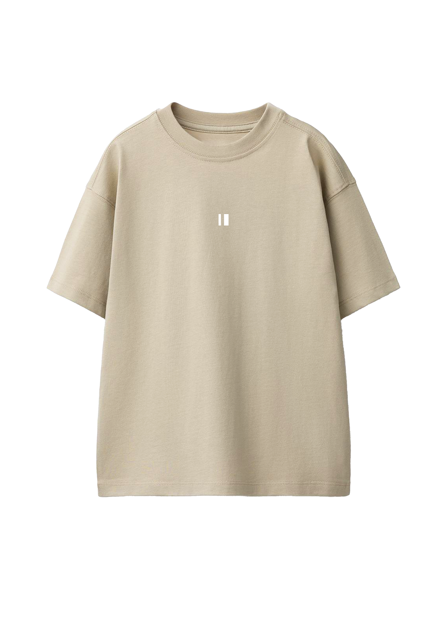 Cream Solid T-Shirt Jr