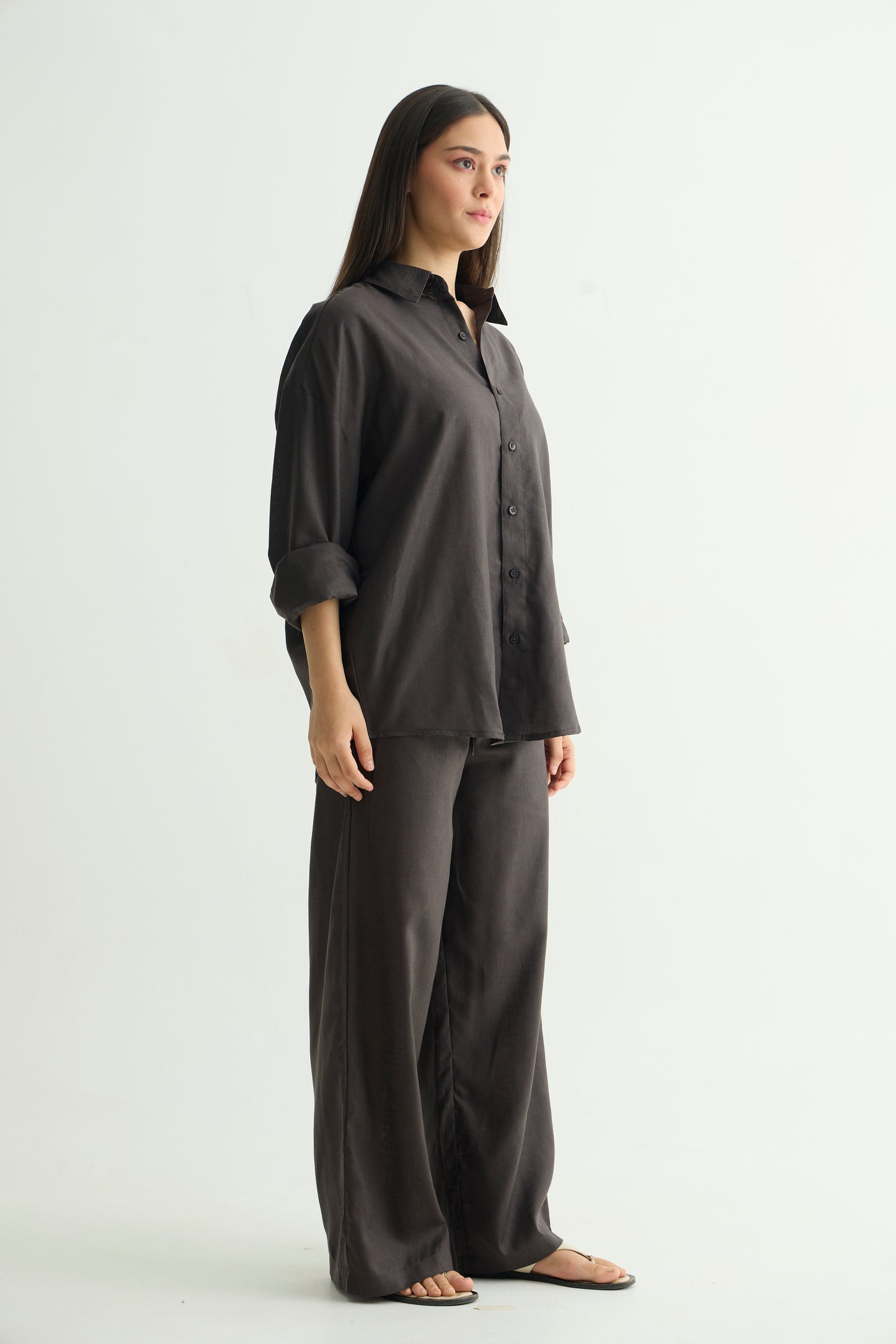 Charcoal Linen Pant