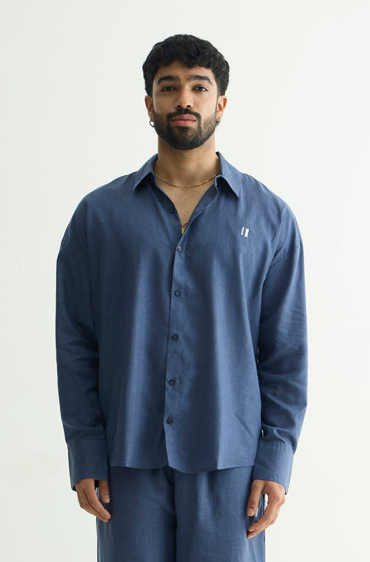 Chapter2Drip Monday Blue linen shirt — view 4