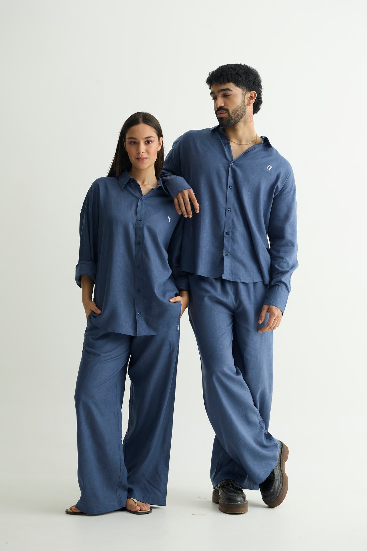 Chapter2Drip Monday Blue linen set