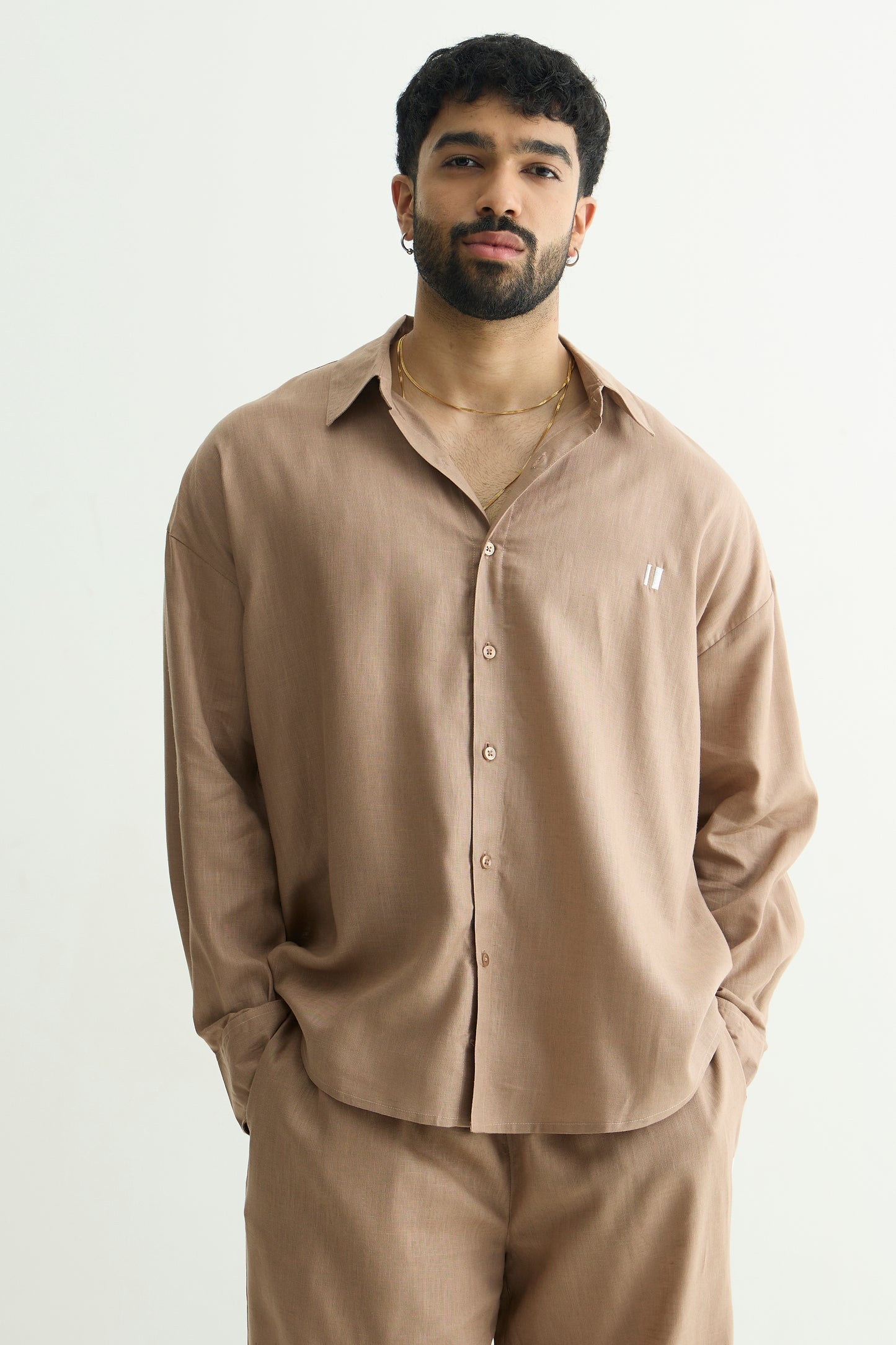 Mocha Brown Linen Set