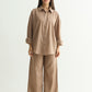 Mocha Brown Linen Shirt
