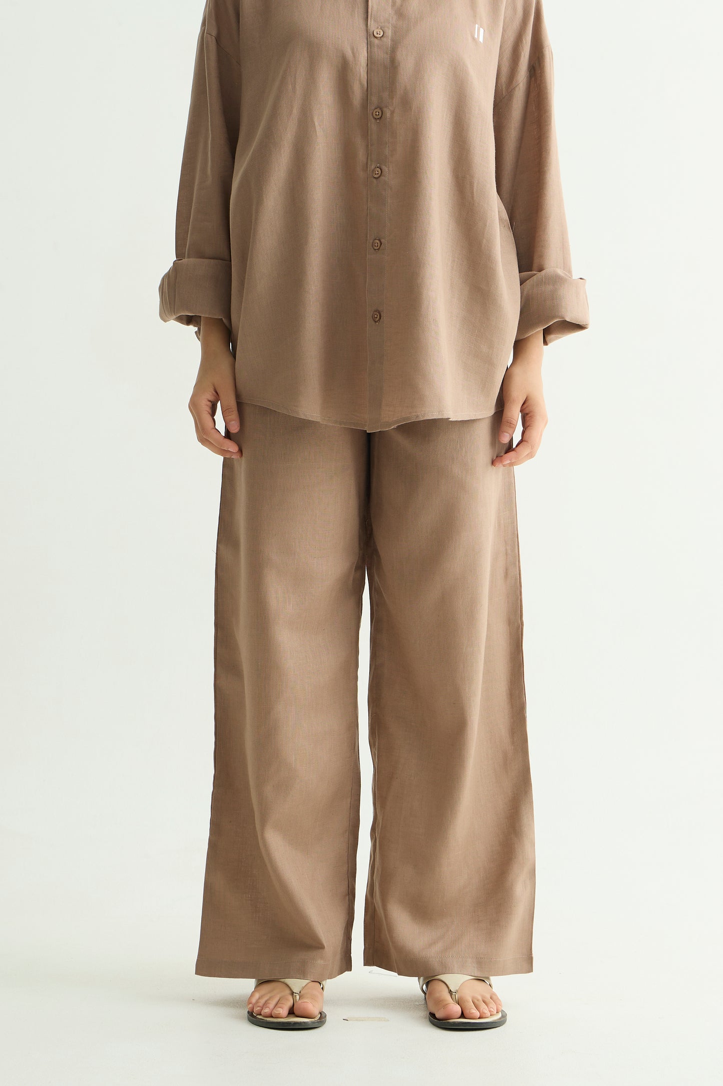 Mocha Brown Linen Set