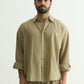 Olive Green Linen Shirt