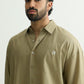 Olive Green Linen Shirt