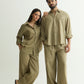 Olive Green Linen Set