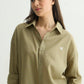 Olive Green Linen Shirt