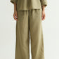 Olive Green Linen Set