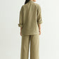 Olive Green Linen Pant