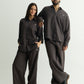 Charcoal Linen Set
