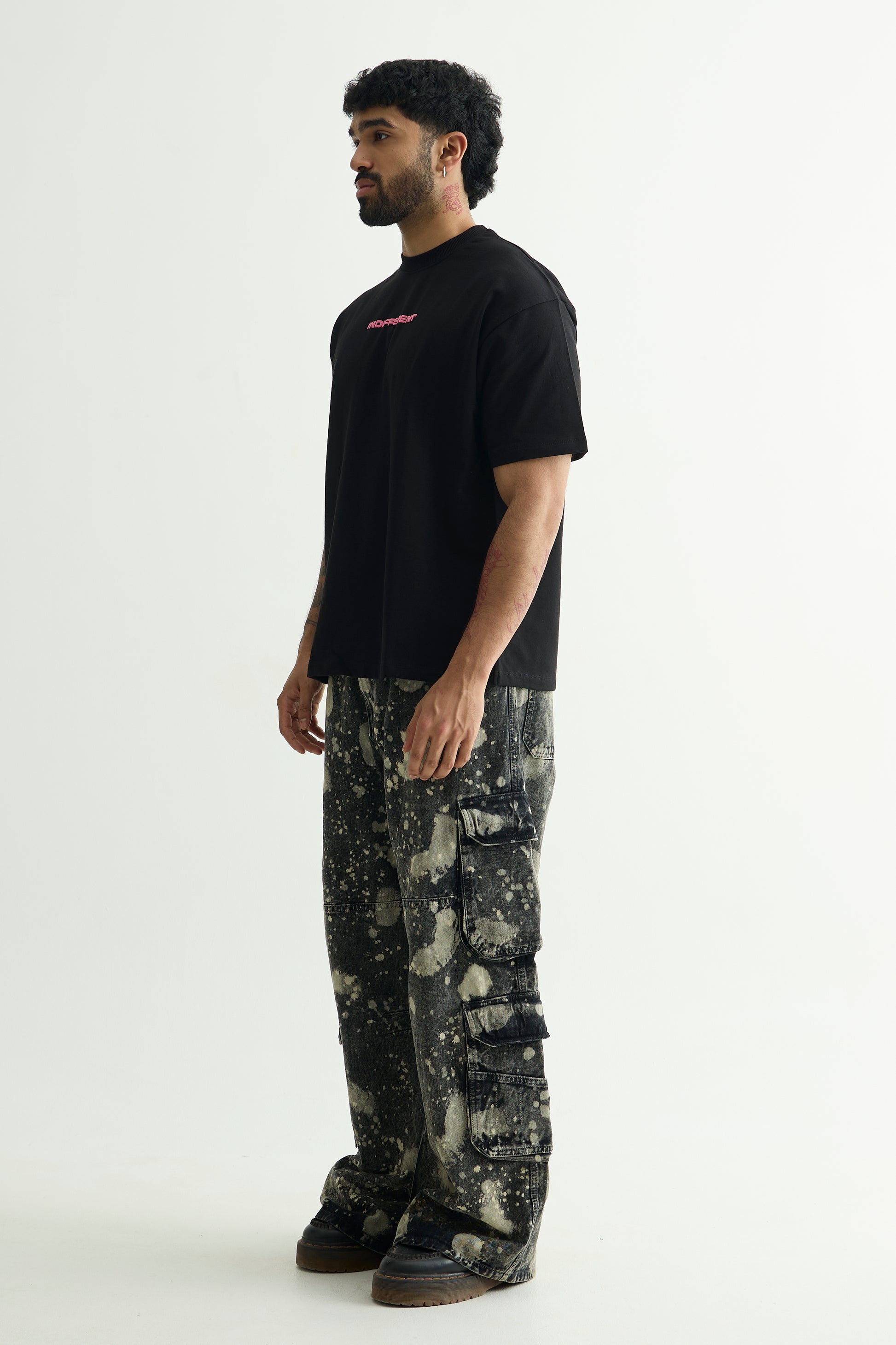 Chapter2Drip Black hypo-wash denim cargo — view 5