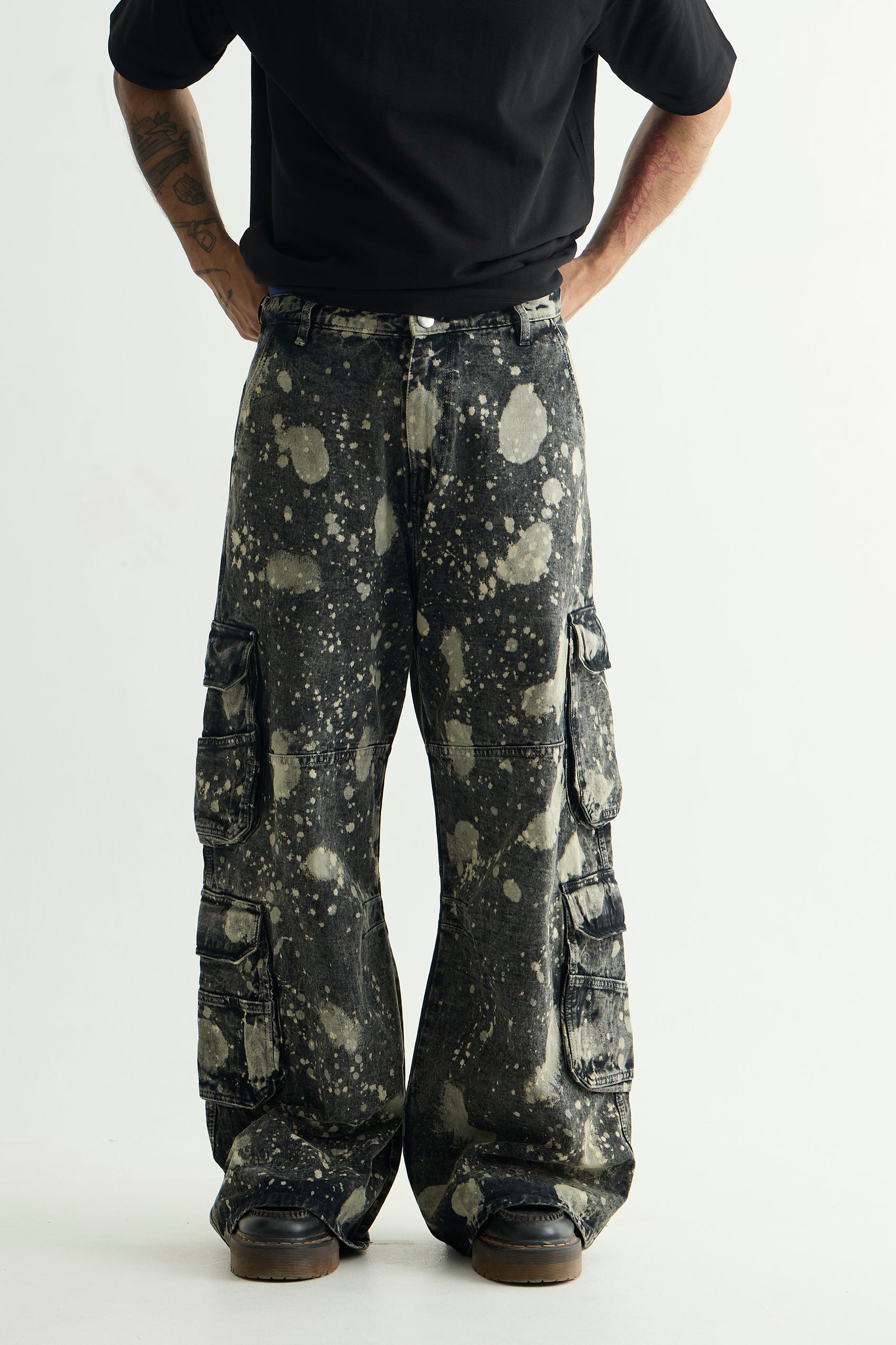 Black Hypo Denim Cargo
