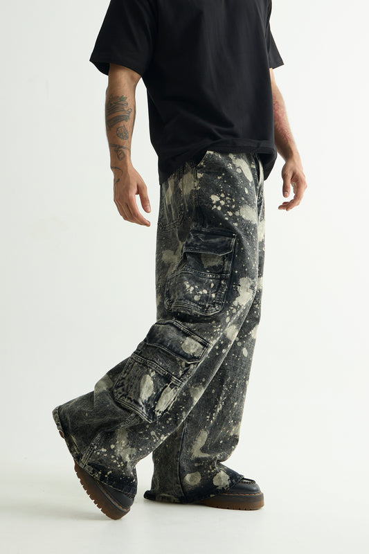 Black Hypo Denim Cargo