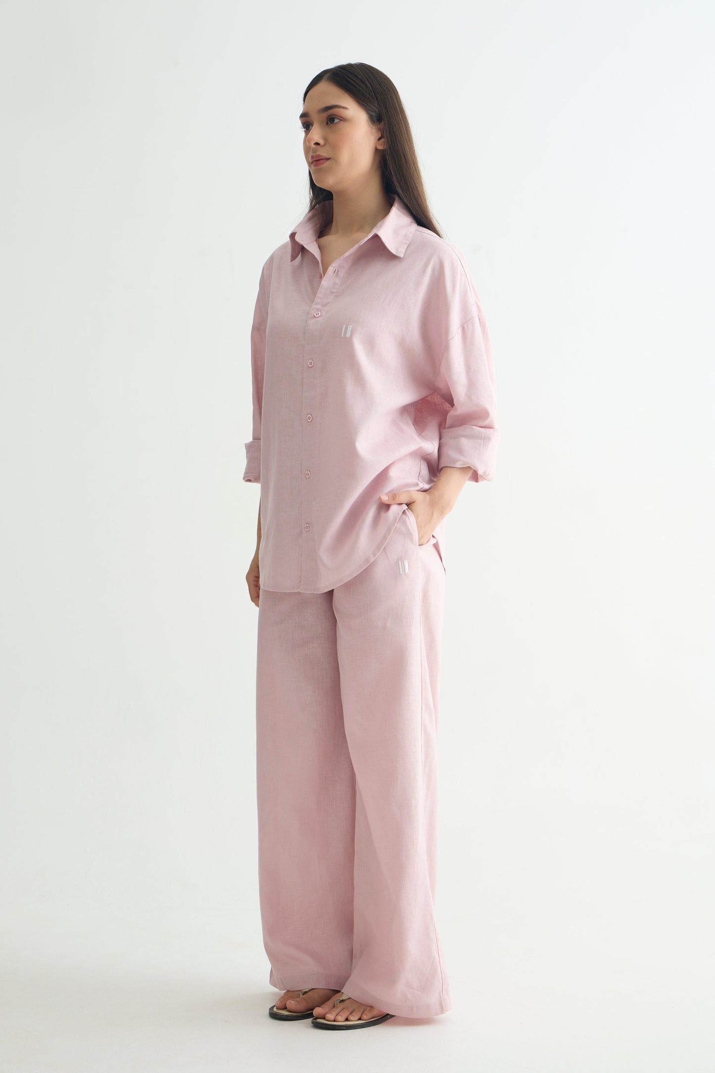 Mauve Linen Set
