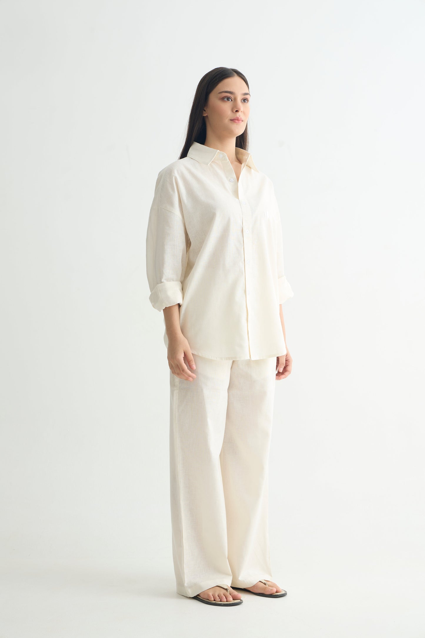 Chapter2Drip Off-White linen pants — view 4