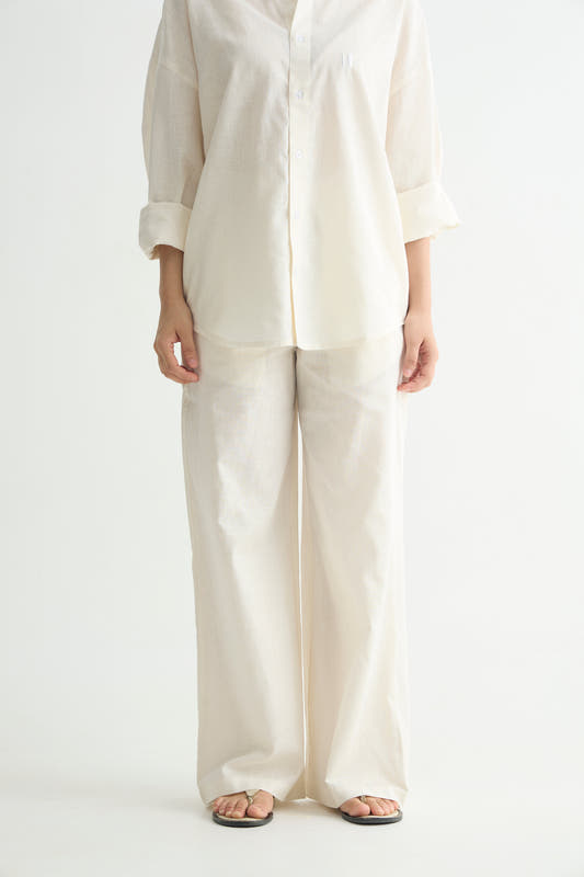 Chapter2Drip Off-White linen pants — view 2