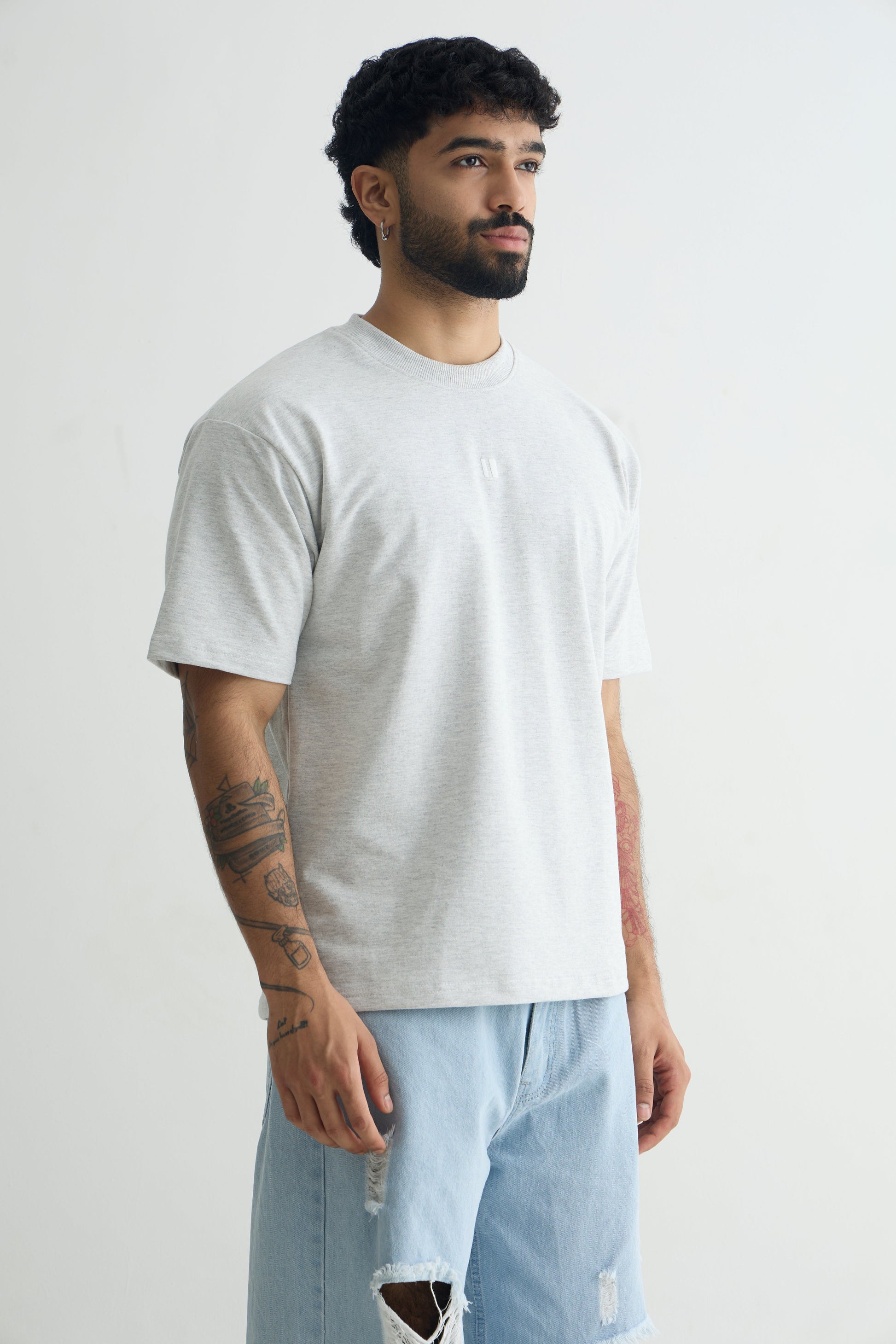 Chapter2Drip Grey Melange everyday t-shirt — view 3